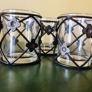SLAH Set of 3 Annabelle Tealight/Votive Holders EUC